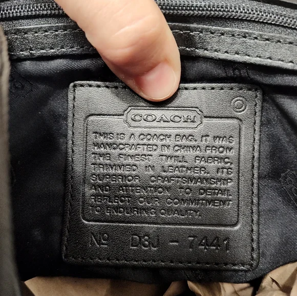 🖤Vintage Y2K Coach D3J-7441 Nylon & Leather Trim Adjustable Backpack 🖤 - Picture 12 of 16